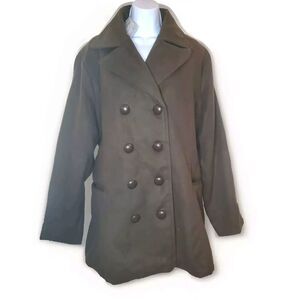 George Palomares Women's Pea Coat Cafe Brown 3X Brand New With Tags Fall Winter